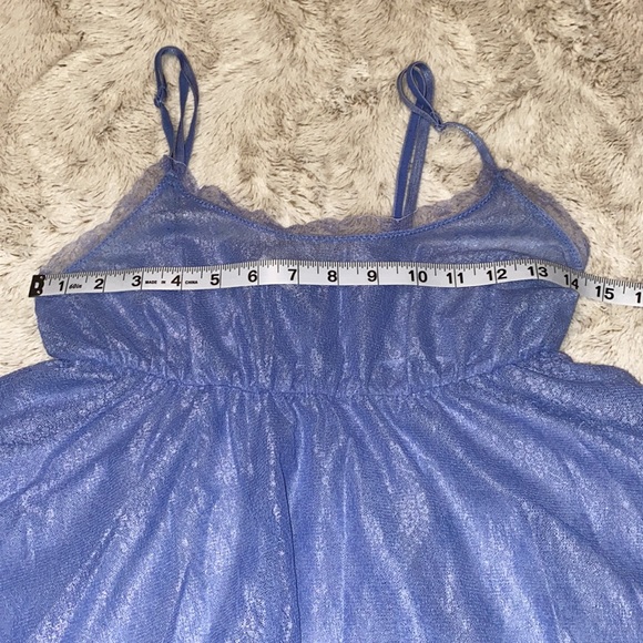 Intimately Free People sapphire blue lace babydoll camisole top size medium - Picture 5 of 8